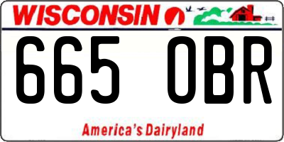 WI license plate 665OBR
