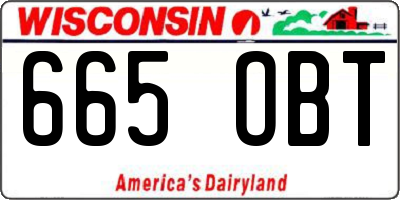 WI license plate 665OBT