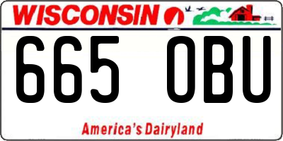WI license plate 665OBU