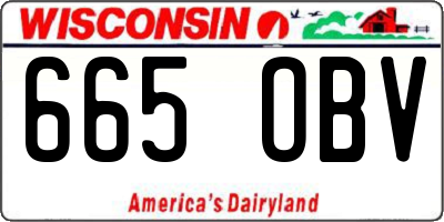WI license plate 665OBV