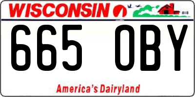 WI license plate 665OBY