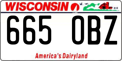 WI license plate 665OBZ