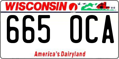 WI license plate 665OCA