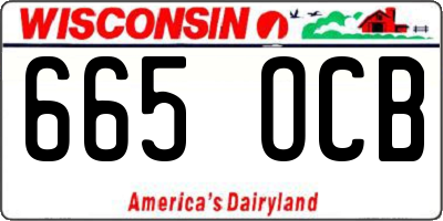 WI license plate 665OCB