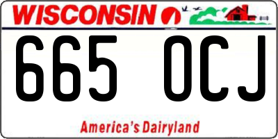 WI license plate 665OCJ