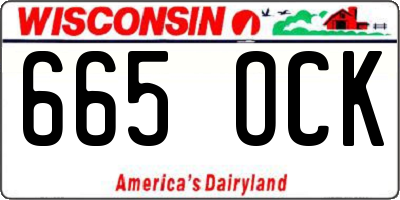 WI license plate 665OCK