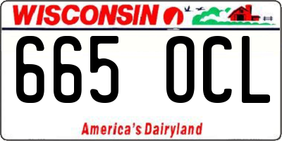 WI license plate 665OCL