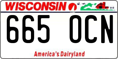 WI license plate 665OCN