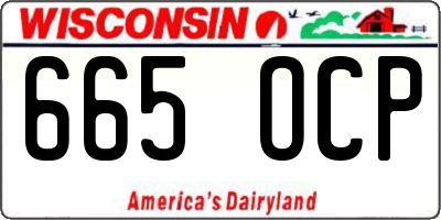 WI license plate 665OCP