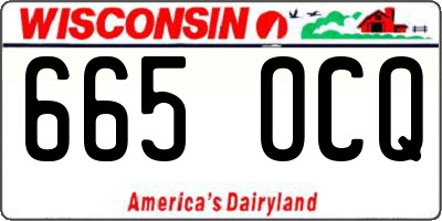 WI license plate 665OCQ