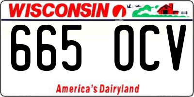 WI license plate 665OCV
