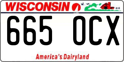 WI license plate 665OCX