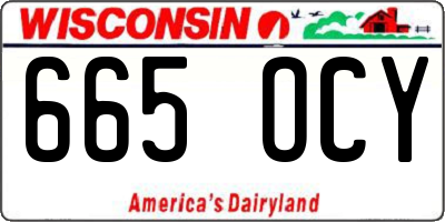 WI license plate 665OCY