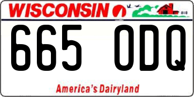 WI license plate 665ODQ