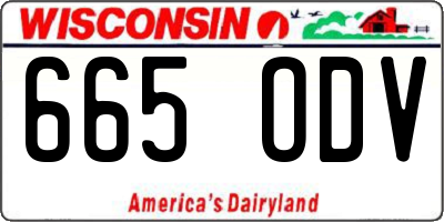 WI license plate 665ODV