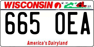 WI license plate 665OEA
