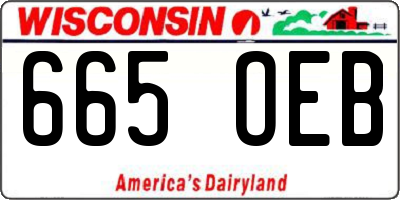 WI license plate 665OEB