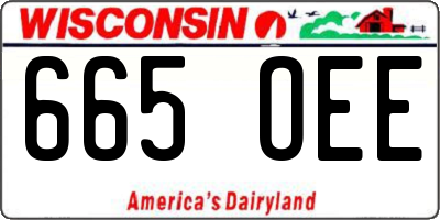 WI license plate 665OEE