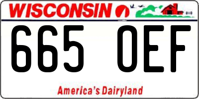 WI license plate 665OEF