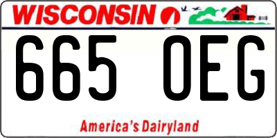 WI license plate 665OEG