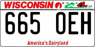 WI license plate 665OEH
