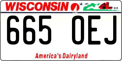 WI license plate 665OEJ