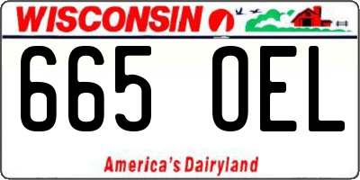WI license plate 665OEL