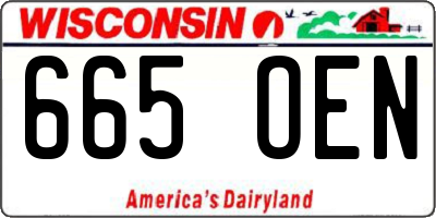 WI license plate 665OEN