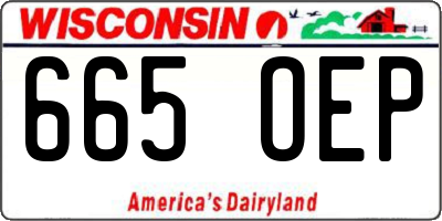 WI license plate 665OEP