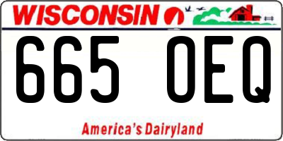 WI license plate 665OEQ