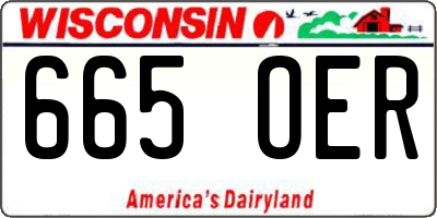 WI license plate 665OER
