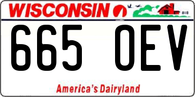 WI license plate 665OEV