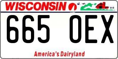 WI license plate 665OEX