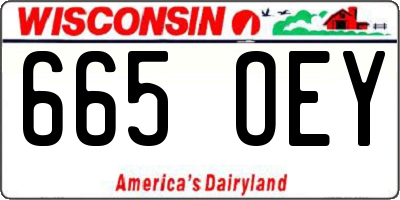 WI license plate 665OEY