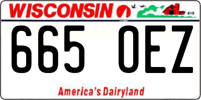 WI license plate 665OEZ