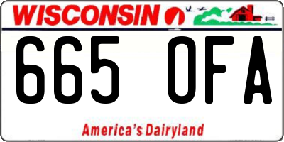 WI license plate 665OFA
