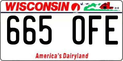 WI license plate 665OFE