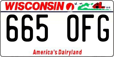 WI license plate 665OFG