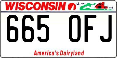 WI license plate 665OFJ
