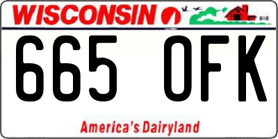 WI license plate 665OFK