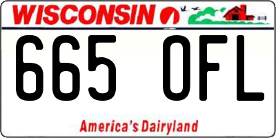 WI license plate 665OFL