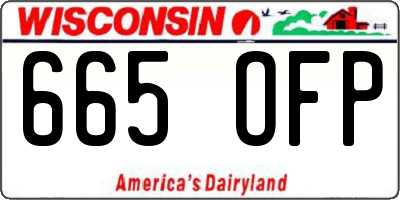 WI license plate 665OFP