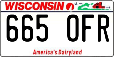 WI license plate 665OFR