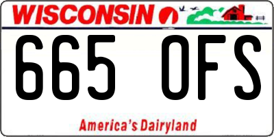 WI license plate 665OFS