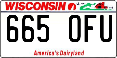 WI license plate 665OFU