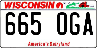 WI license plate 665OGA