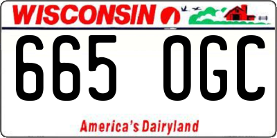 WI license plate 665OGC