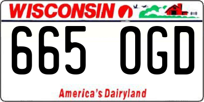 WI license plate 665OGD