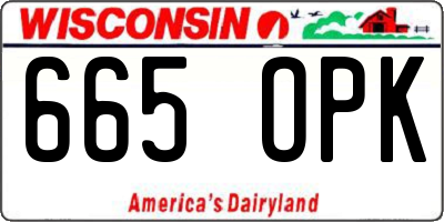 WI license plate 665OPK