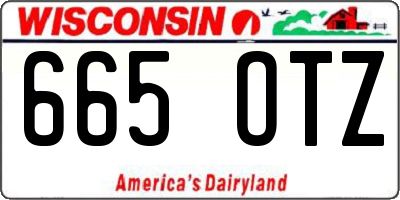 WI license plate 665OTZ
